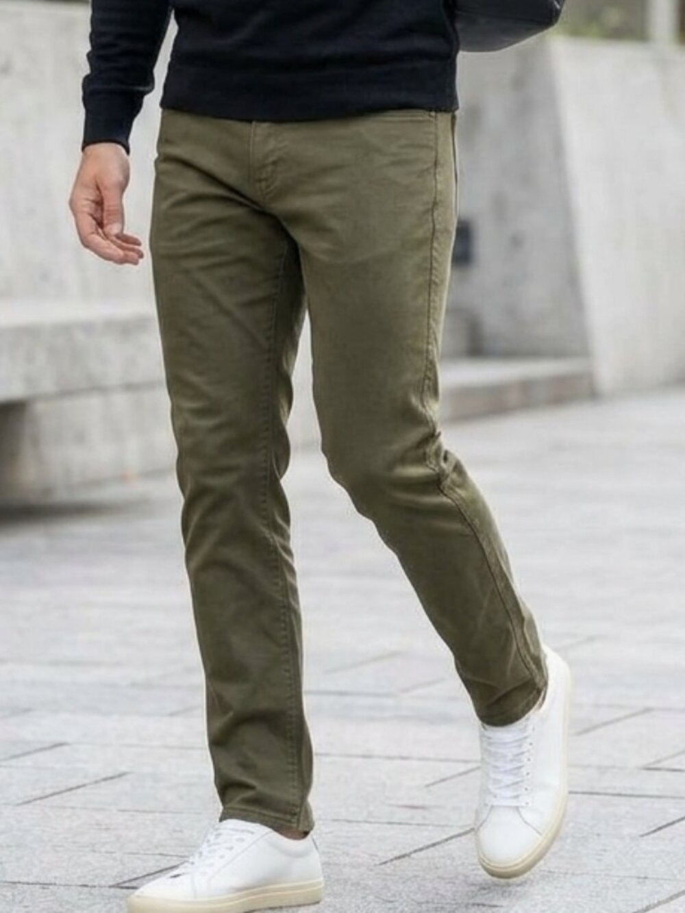 DU/ER No Sweat Pants Mens 33x32 Army Green Slim Relaxed Straight Fit